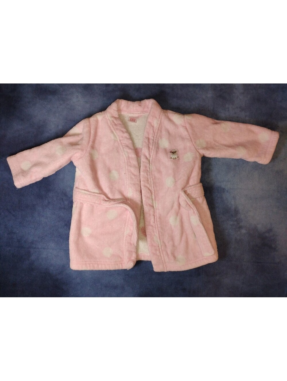 Girls Pink Polka Dot terry Robe